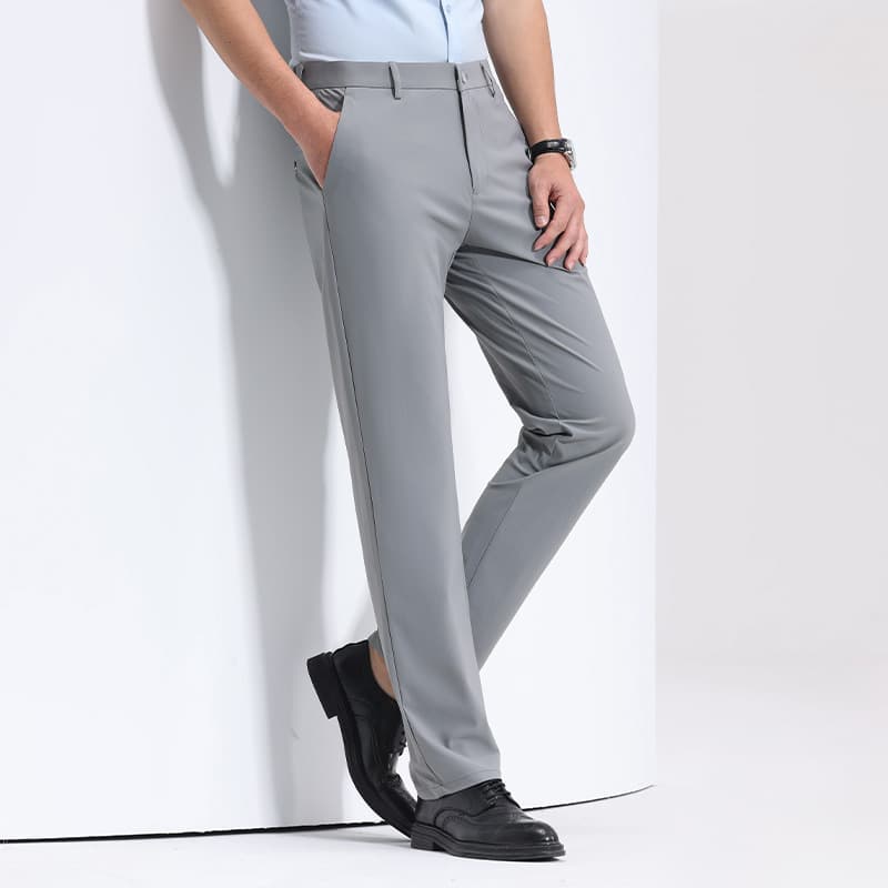 Summer Ice-silk Cooling Casual Pants Thin Long Trousers 4