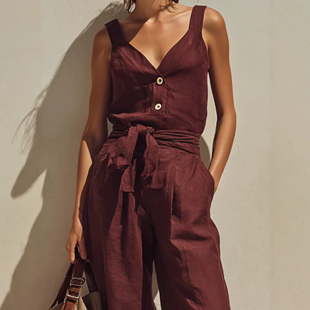Loose-fitting Sleeveless Strap Jumpsuit 4