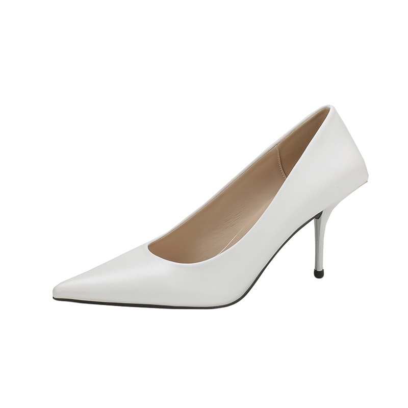 Stiletto-heeled Pointed-toe Low-cut Professional Commute Pumps 8