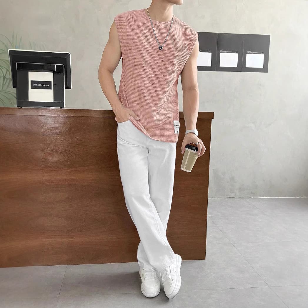 Mens Loose-Fit Fashionable Casual Sports Vest 3