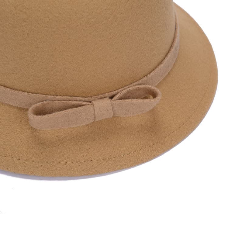 Fashionable And Elegant Womens Bowler Hat With A Striped Bow 16