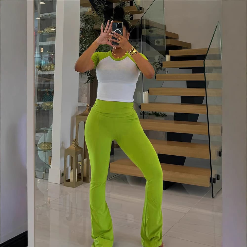 Casual Sports Yoga Pants Two-Piece Set 3