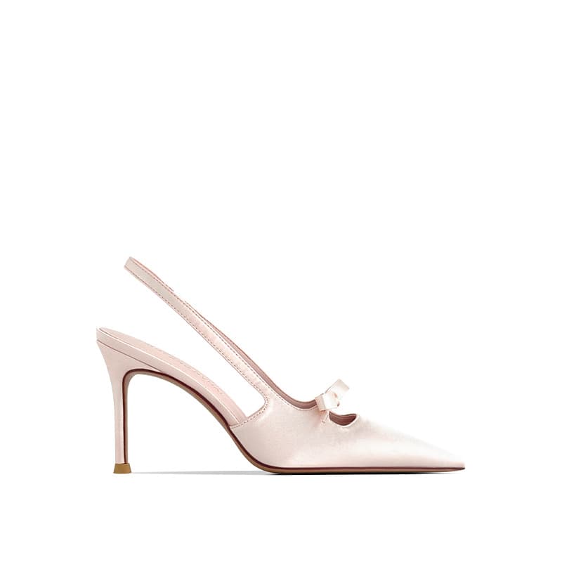 Womens Hollow-out Bow High Heels 4
