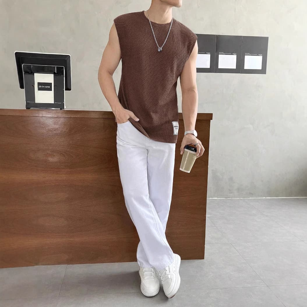 Mens Loose-Fit Fashionable Casual Sports Vest 6