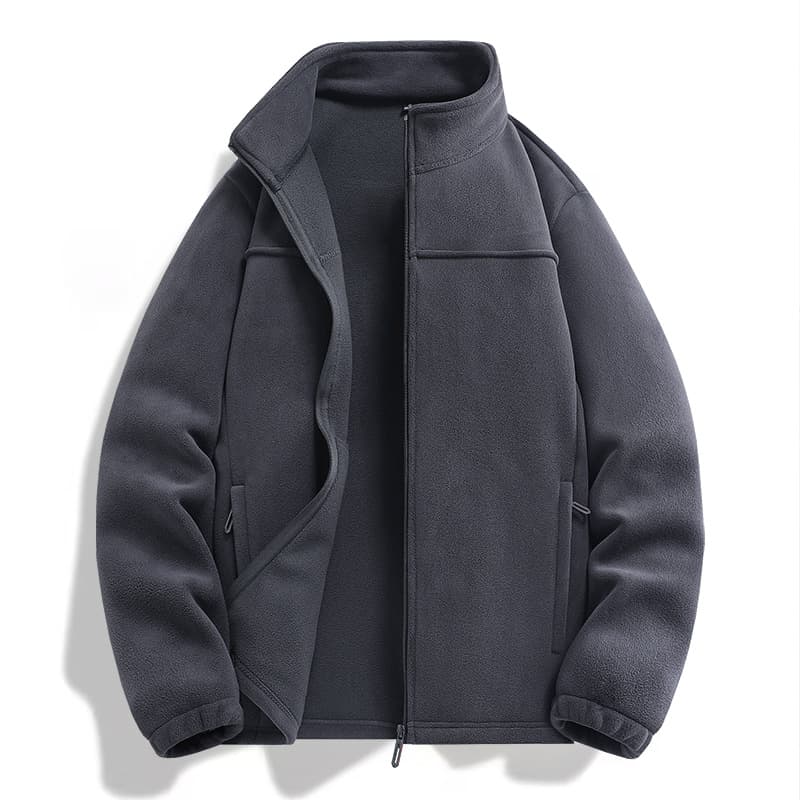 Polar Fleece Stand-collar Jacket For Men And Women 3