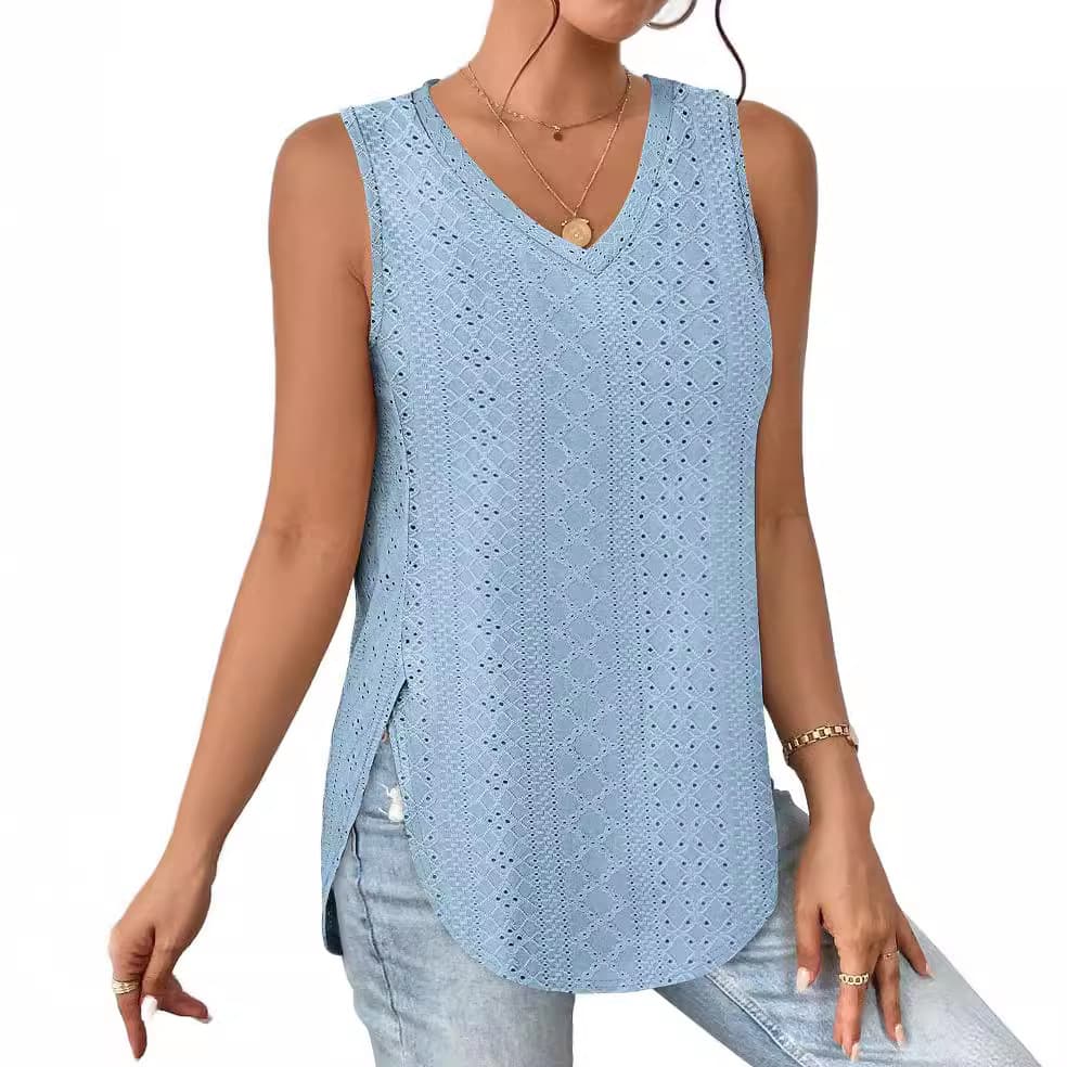 V-neck Vest Hole Hollow-out Sleeveless Top 4