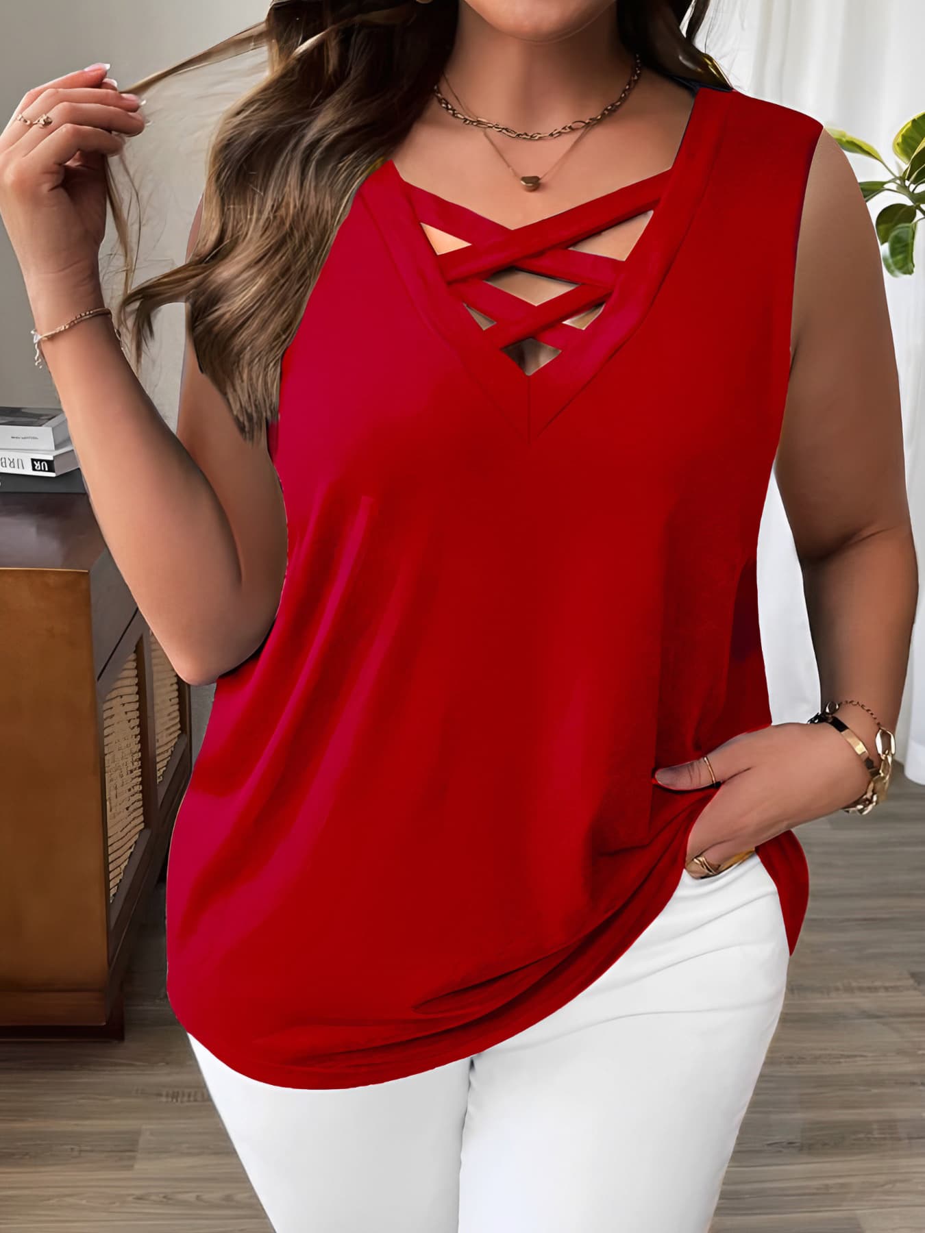 Simple And Elegant T-shirt Arrival V-neck Versatile 4