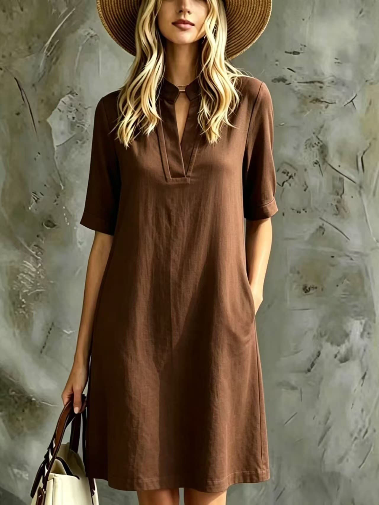 Elegant Straight-cut Womens Dress New Style 3