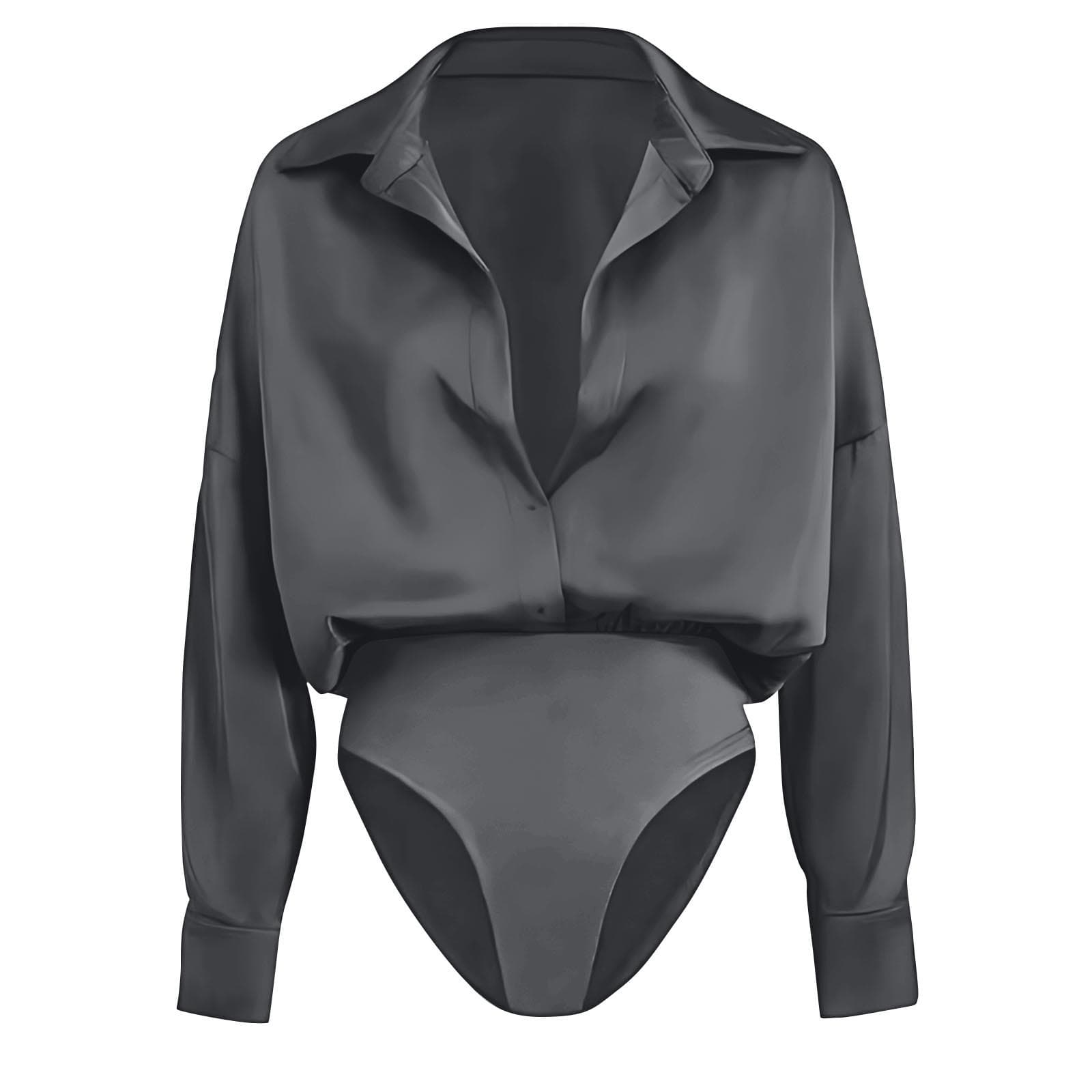 Womens Casual Long-sleeve Cardigan-button-up Shirt Top 6