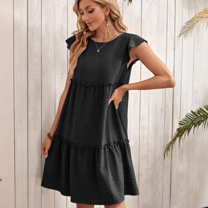 European And American-style Fashionable Thin Breathable Round-neck Sleeveless Dress 5