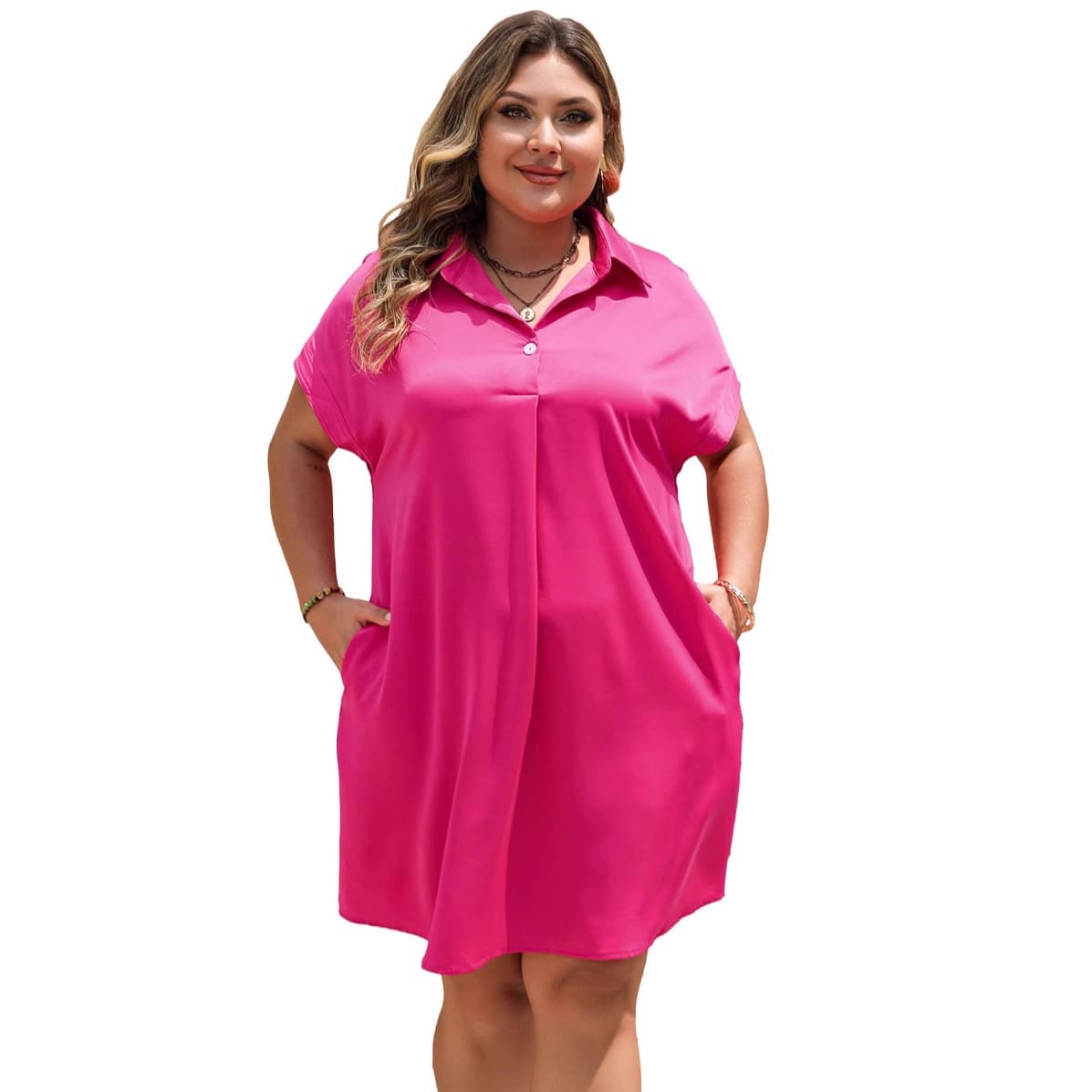 Loose-fit Pleated Casual Dress For Women 6
