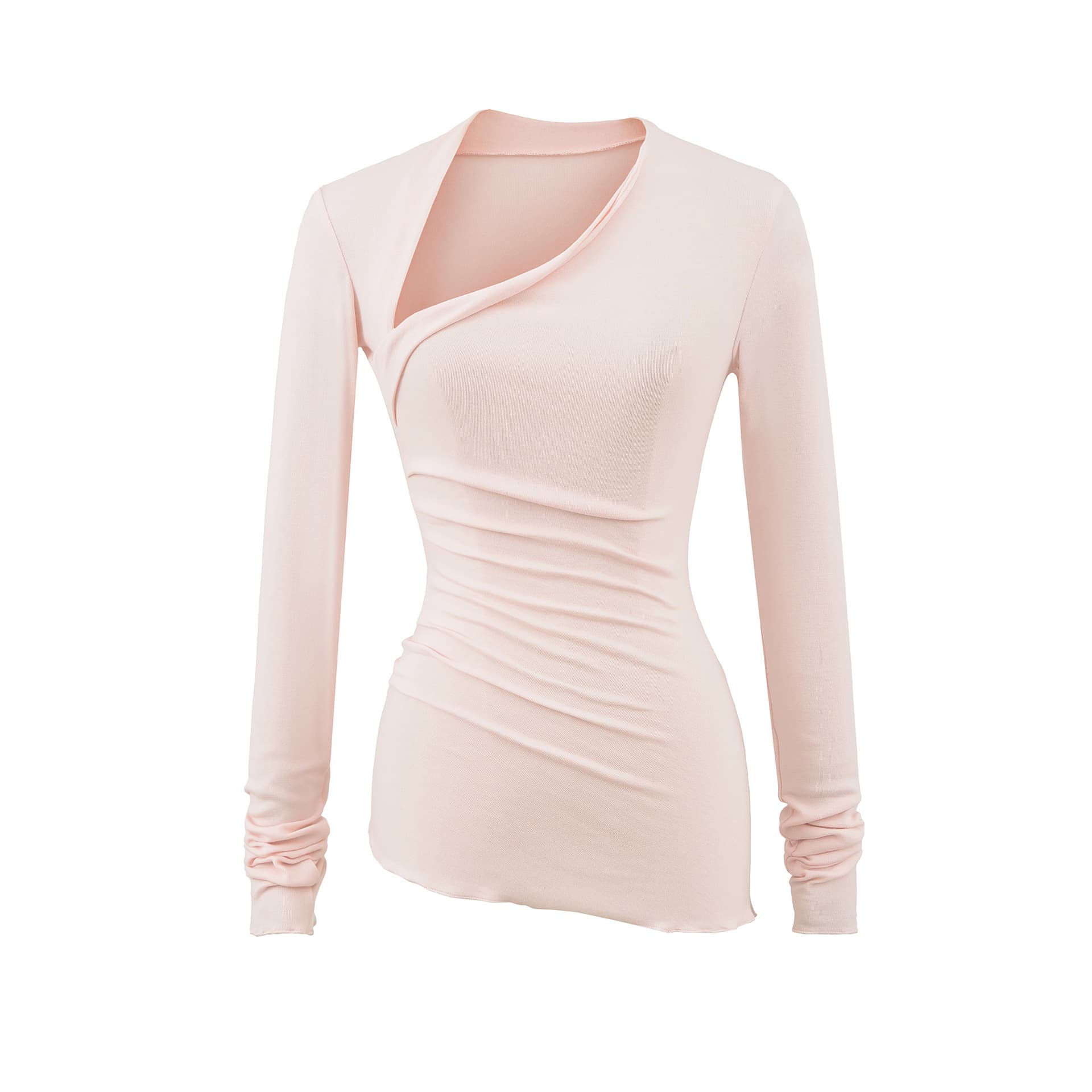 Womens Casual Solid-Color Long-Sleeve T-Shirt 4