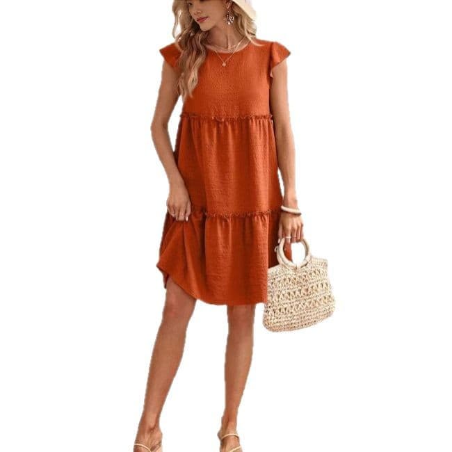 European And American-style Fashionable Thin Breathable Round-neck Sleeveless Dress 2