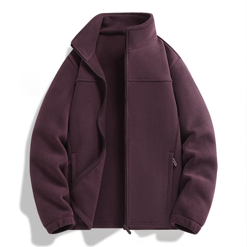 Polar Fleece Stand-collar Jacket For Men And Women 2