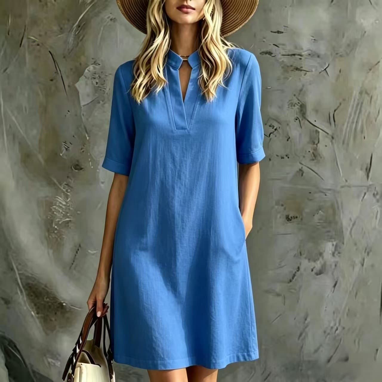 Elegant Straight-cut Womens Dress New Style 2