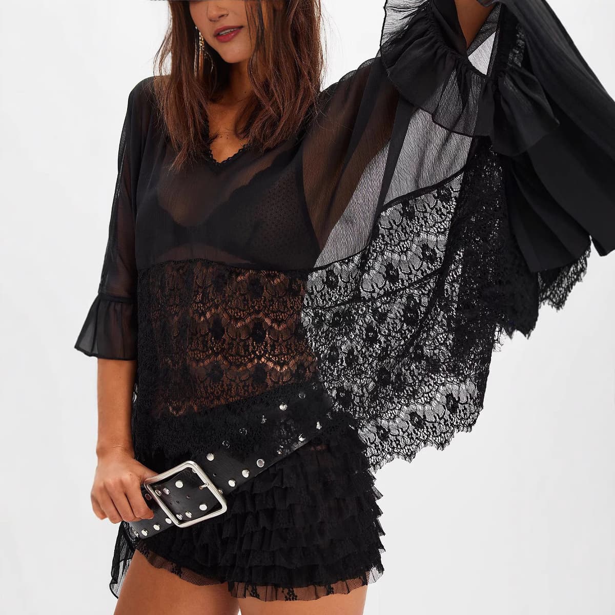 Spring Summer Womens Blouse With Batwing Sleeves For The Beach 9