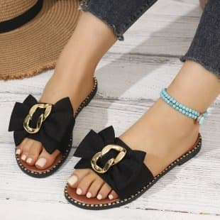Comfortable Leopard-print Flip-flops Large Size 6