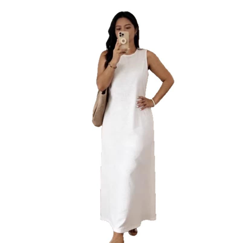 Womens Sleeveless Tank Top Pencil Long Dress 4