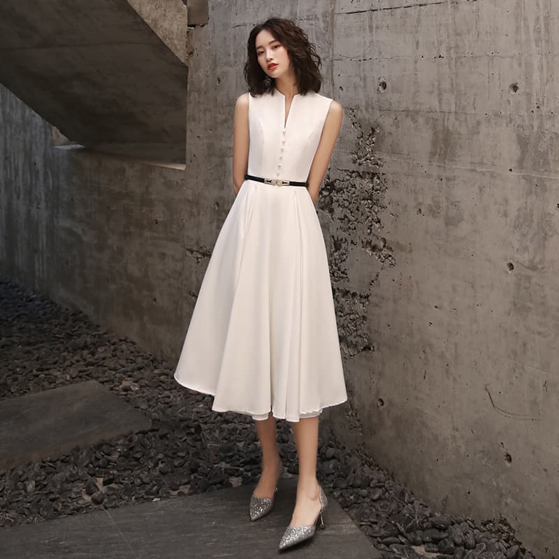 Womens Fashionable Casual Mid-length Dress 4