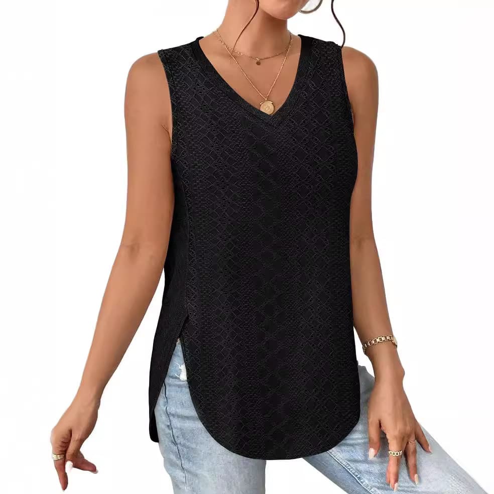 V-neck Vest Hole Hollow-out Sleeveless Top 11