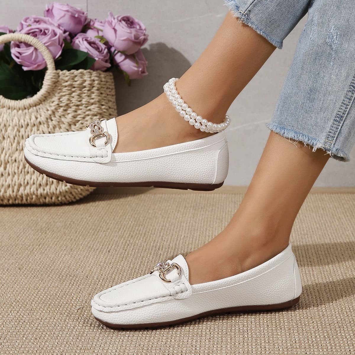 New Springautumn Korean-style Round-toe Slip-on Loafers 2