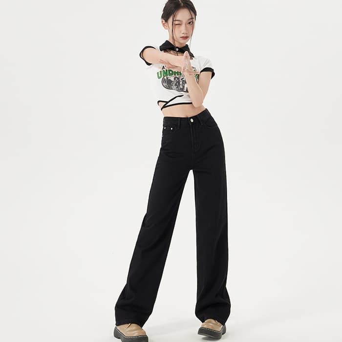 Womens Slim Straight-leg Jeans New Autumn Style 2