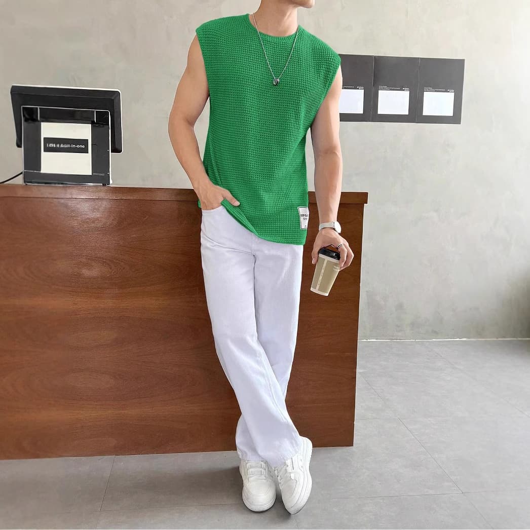 Mens Loose-Fit Fashionable Casual Sports Vest 7