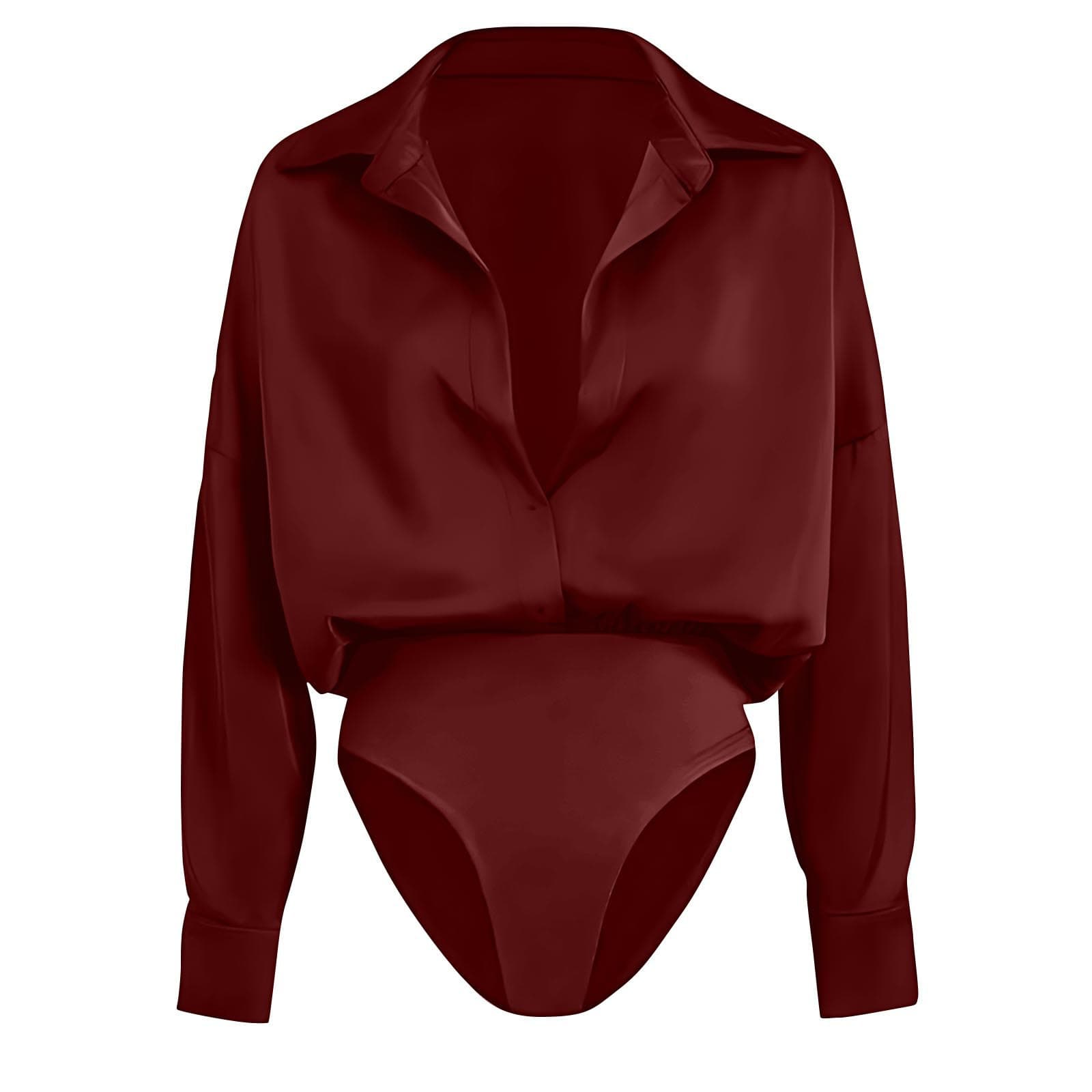 Womens Casual Long-sleeve Cardigan-button-up Shirt Top 13