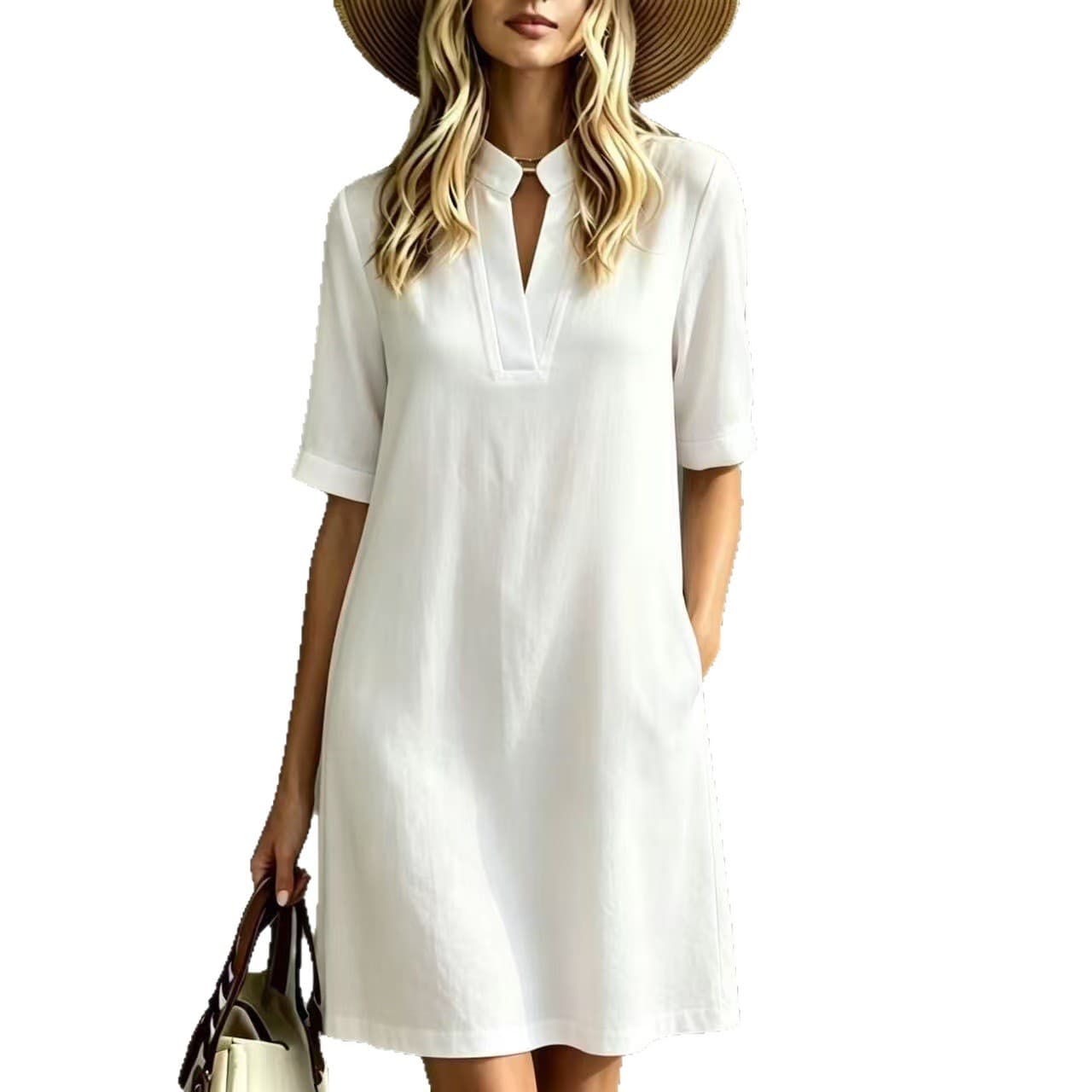 Elegant Straight-cut Womens Dress New Style 6