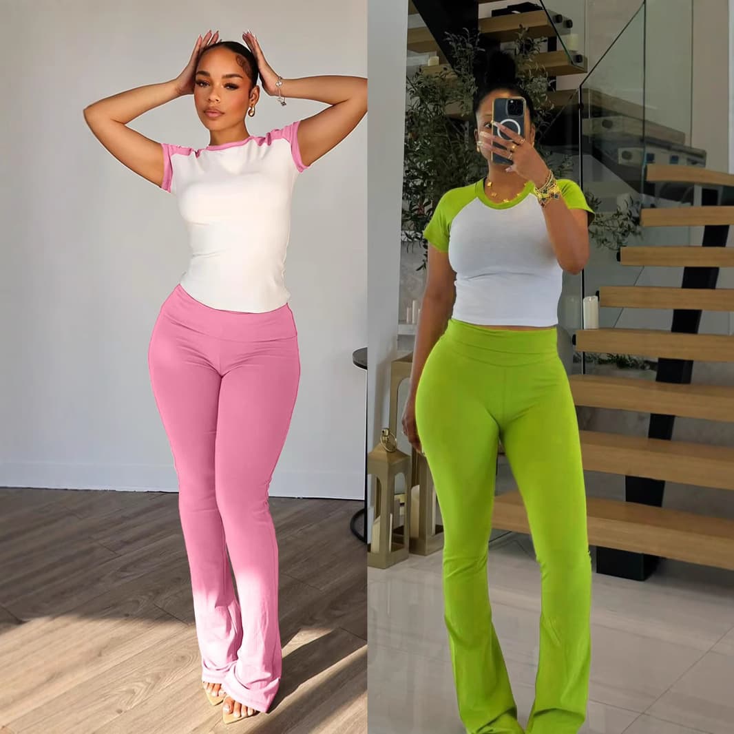 Casual Sports Yoga Pants Two-Piece Set 2