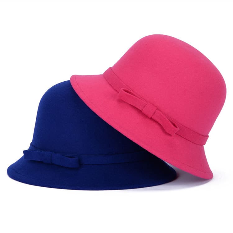 Fashionable And Elegant Womens Bowler Hat With A Striped Bow 14
