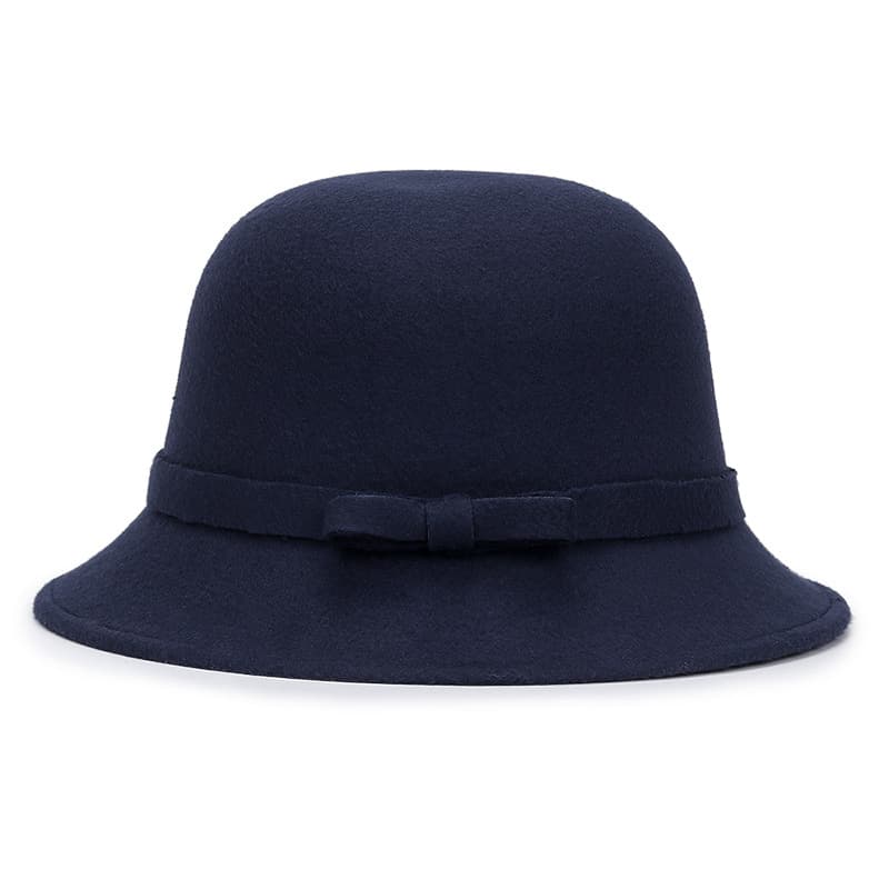 Fashionable And Elegant Womens Bowler Hat With A Striped Bow 8