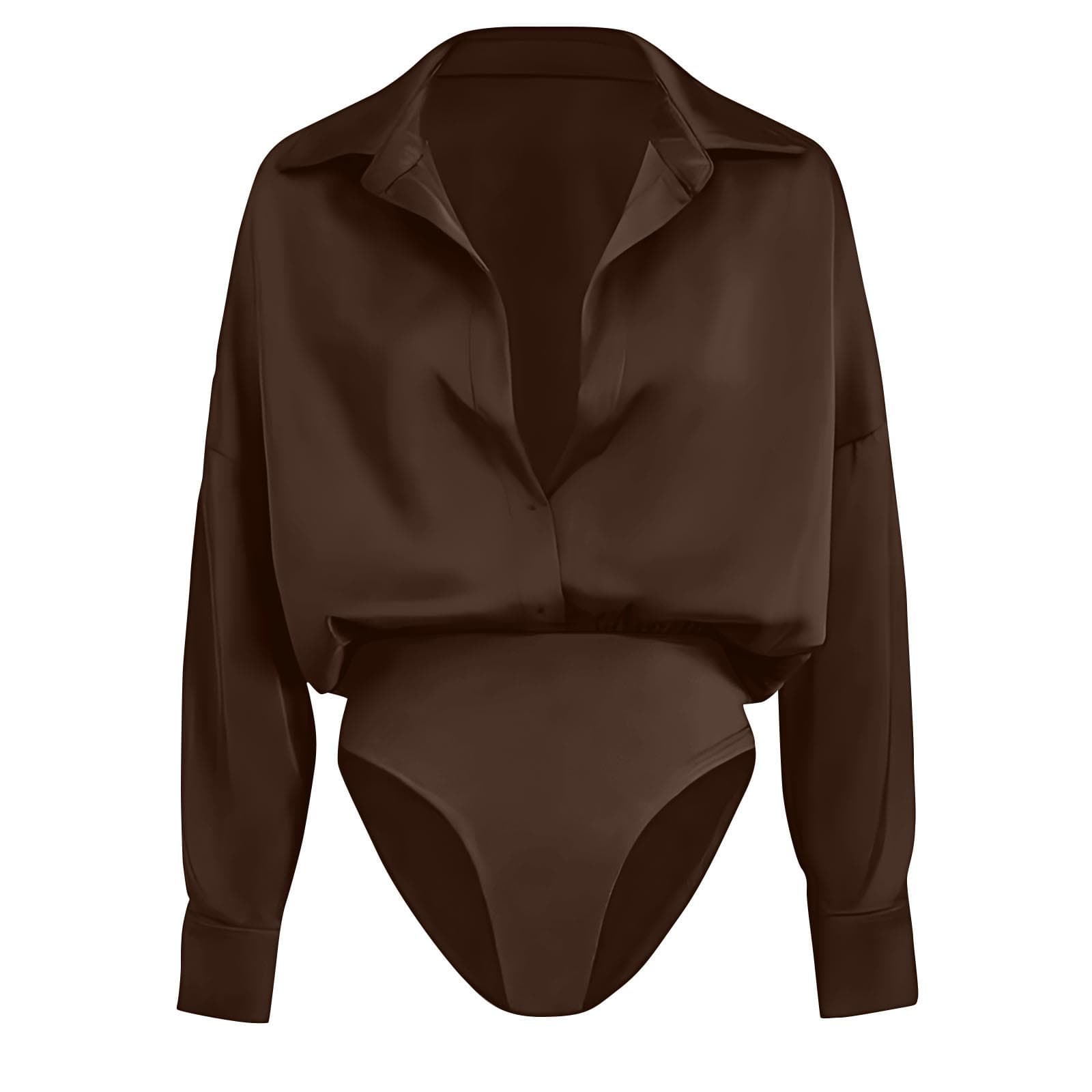 Womens Casual Long-sleeve Cardigan-button-up Shirt Top 12