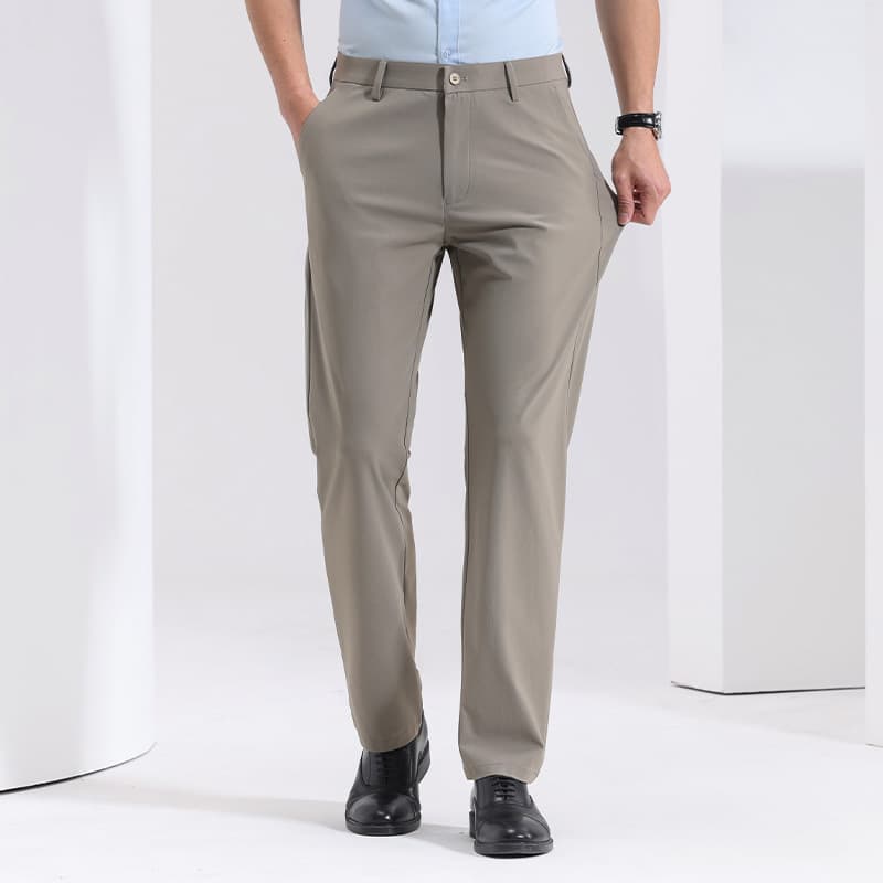 Summer Ice-silk Cooling Casual Pants Thin Long Trousers 7