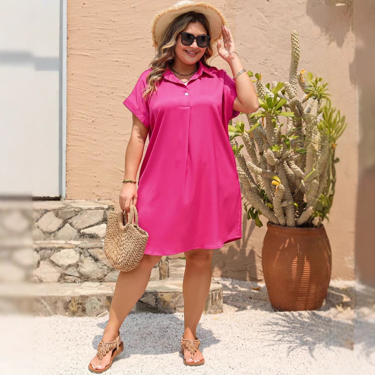 Loose-fit Pleated Casual Dress For Women 2