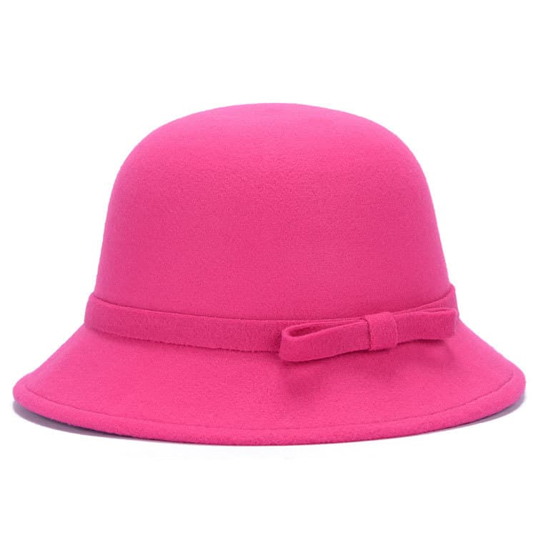 Fashionable And Elegant Womens Bowler Hat With A Striped Bow 4
