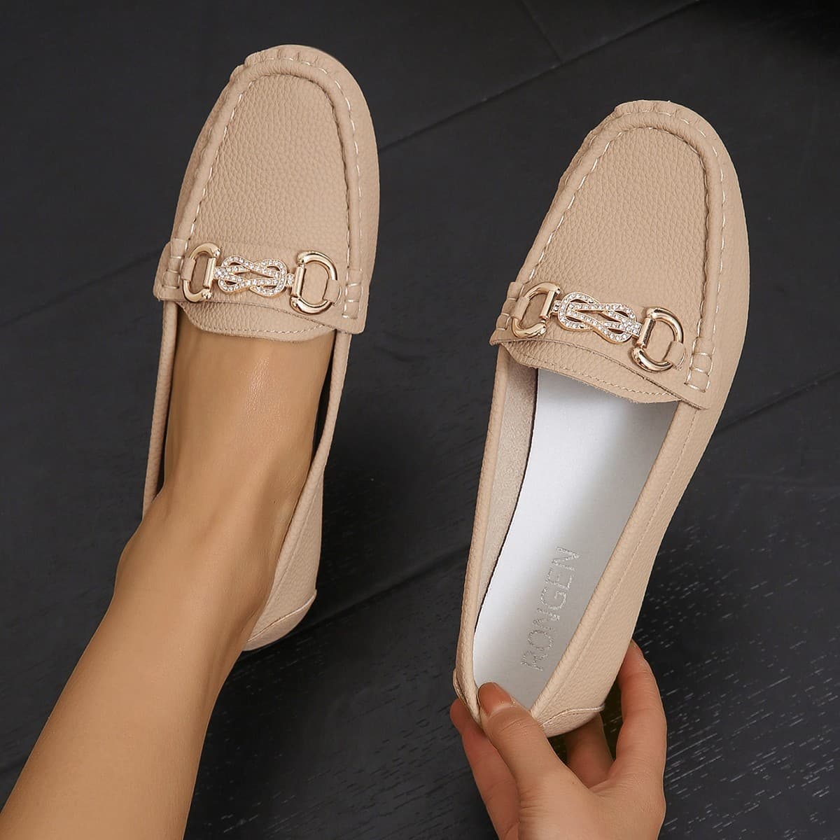 New Springautumn Korean-style Round-toe Slip-on Loafers 7