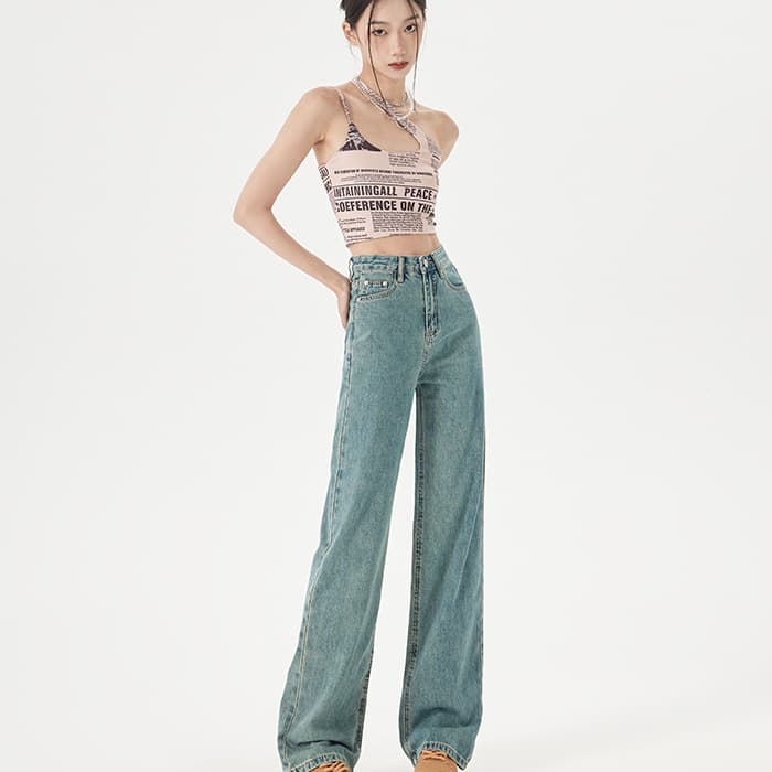 Womens Slim Straight-leg Jeans New Autumn Style 8