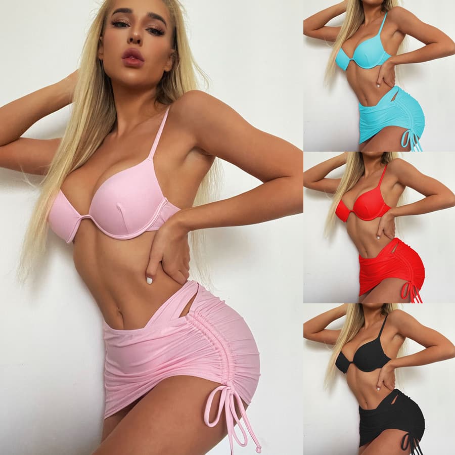 Three-piece Bikini Womens Swimsuit European And American Style 4