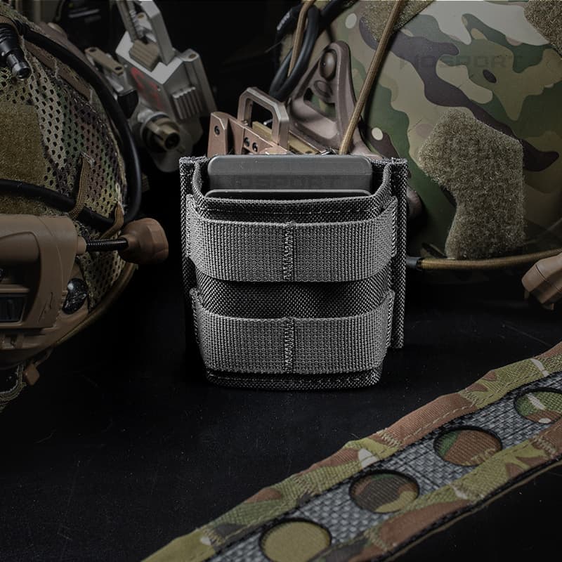 WOSPORT FAST Single-Compartment 556 Magazine Pouch Tactical Vest MOLLE Accessory Single-Tool Bag Solid Color 5
