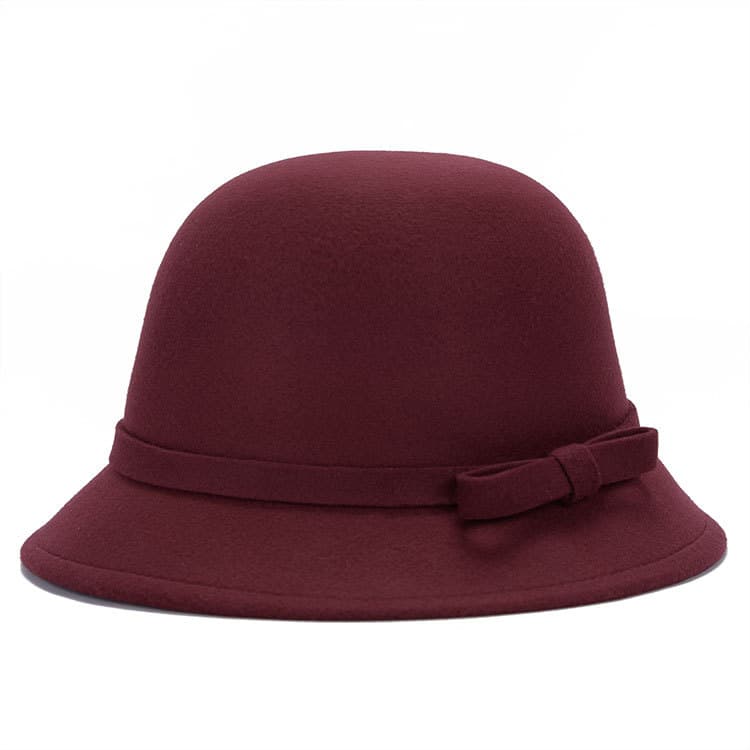 Fashionable And Elegant Womens Bowler Hat With A Striped Bow 6