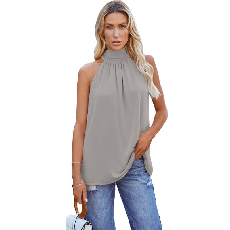 Womens Sleeveless Lace-up Vest 7