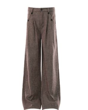 American Retro High-end Button Casual Trousers For Men And Women 2