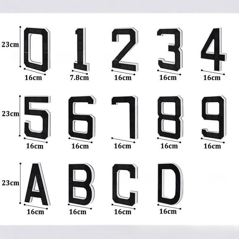 Solar-Powered Digital Light ABC Door Number 3