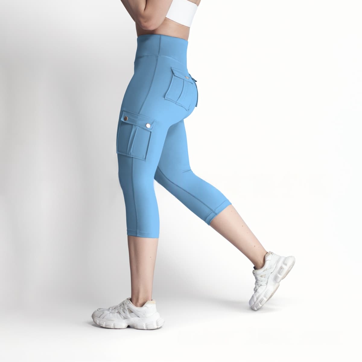 Women's Double-sided Jacquard 5-yard Fitness Pants With Pockets 10