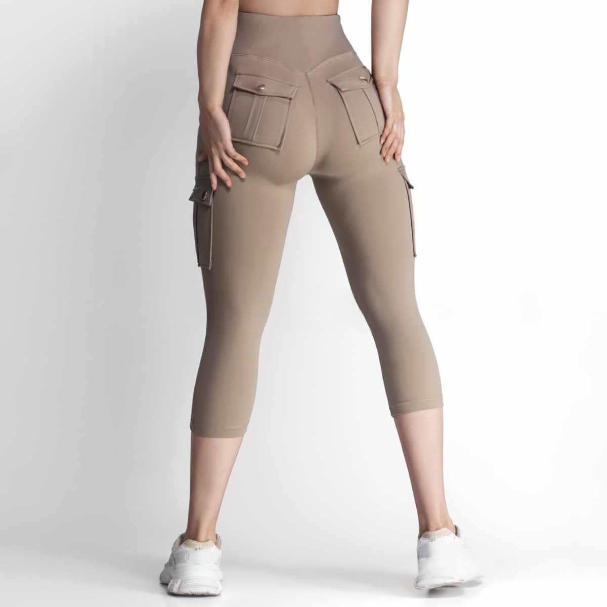 Women's Double-sided Jacquard 5-yard Fitness Pants With Pockets 2