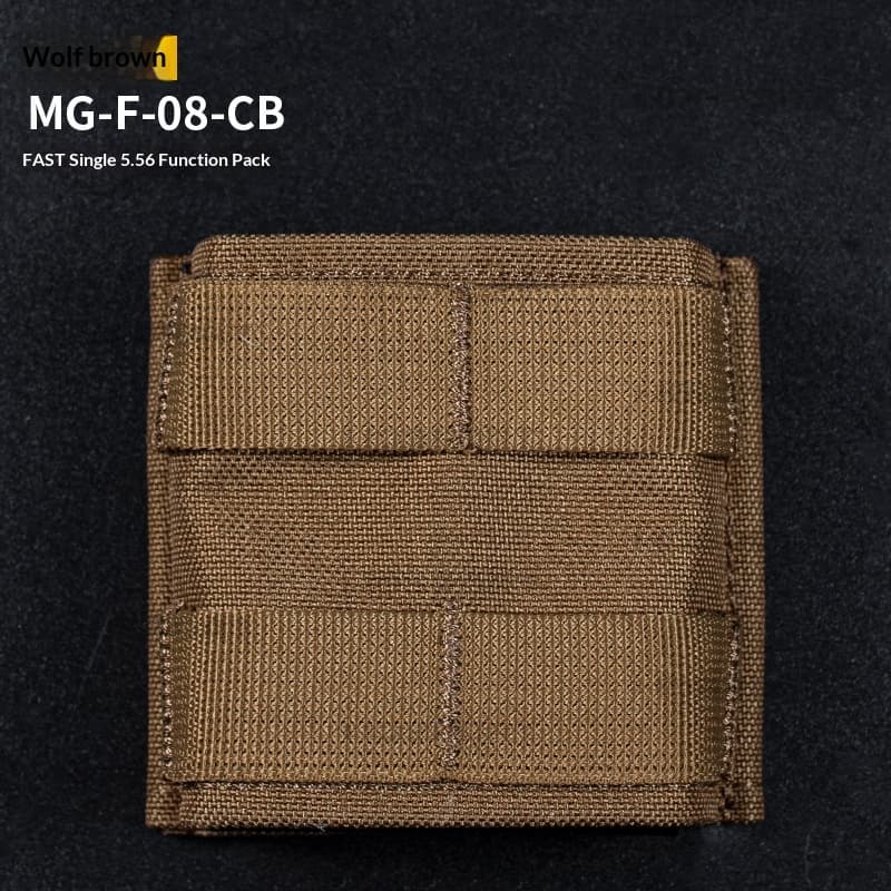 WOSPORT FAST Single-Compartment 556 Magazine Pouch Tactical Vest MOLLE Accessory Single-Tool Bag Solid Color 3
