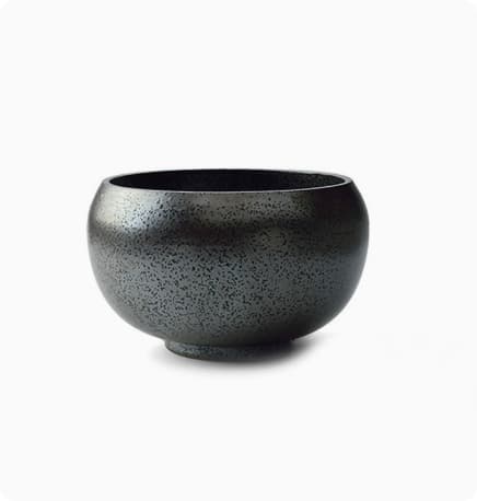 Japanese-style Bowls And Plates Traditional Black Earthenware Bowls For Home Use 5