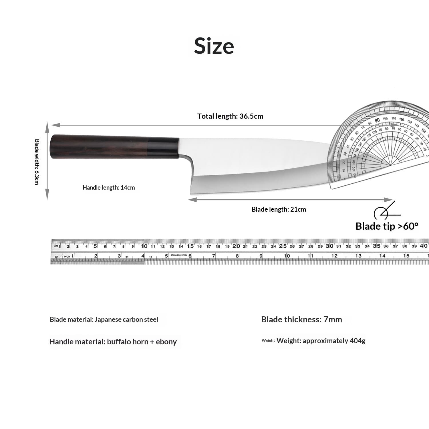 Steel Sashimi Fish-head Cooking Knife 7