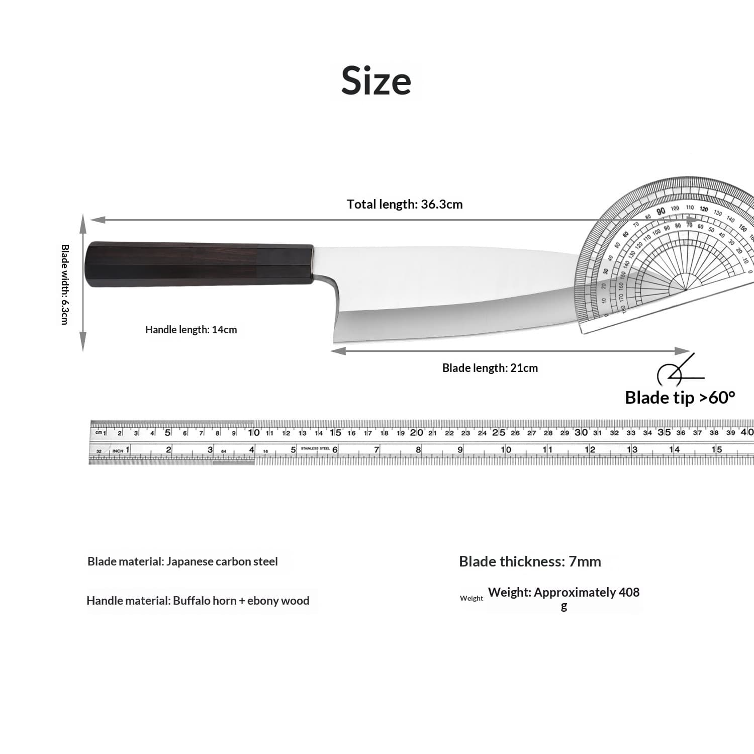 Steel Sashimi Fish-head Cooking Knife 6